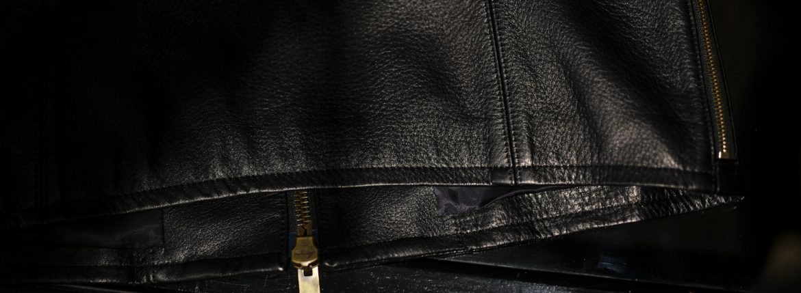 Cuervo (クエルボ) Satisfaction Leather Collection (サティスファクション レザー コレクション) East West(イーストウエスト)  SMOKE(スモーク) BUFFALO LEATHER (バッファロー レザー) レザージャケット BLACK(ブラック) MADE IN JAPAN (日本製) 2019 春夏のイメージ