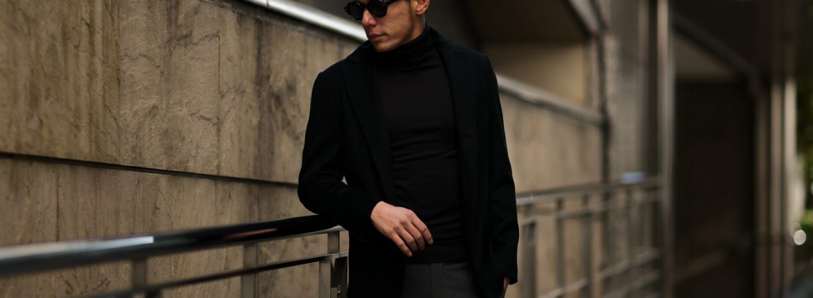 Cuervo (クエルボ) Sartoria Collection (サルトリア コレクション) Lobb (ロブ) Cashmere カシミア 3B ジャケット BLACK (ブラック) MADE IN JAPAN (日本製) 2019 春夏新作 【第1便ご予約受付中】のイメージ