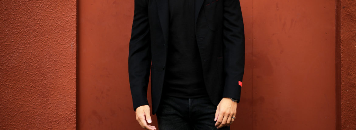 ISAIA (イザイア) POMPEI (ポンペイ) Gruppo 7 アクア カシミア ジャケット BLACK (ブラック・990) Made in italy (イタリア製) 2022のイメージ