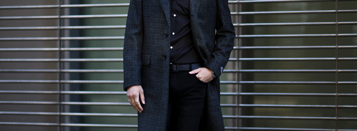 BELVEST (ベルベスト) Wool Cashmere Chester coat カシミア シングルチェスターコート BLACK (ブラック) Made in italy (イタリア製) 2022秋冬新作のイメージ