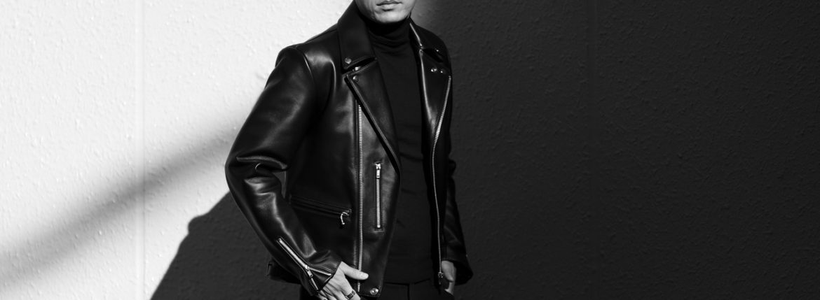 ROYAL LUSTER (ロイヤルラスター) Noah (ノア) DOUBLE RIDERS Calf Leather ダブルライダース ジャケット BLACK (ブラック)のイメージ
