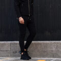 Volturno (ヴォルトゥルノ) Brushed Back Slim Biker Rib Pants ブラッシュバック バイカー リブ パンツ BLACK (ブラック) 2023秋冬新作 【入荷しました】【フリー分発売開始】のイメージ
