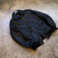 EMMETI(エンメティ) AKRON (アクロン) NAPPA CERATA (ナッパチェラータ 0.7mm) レザー アビエーター ジャケット NERO MATTBLACK (ブラック×マットブラック) Made in italy (イタリア製) 2024秋冬 【ご予約受付中】のイメージ