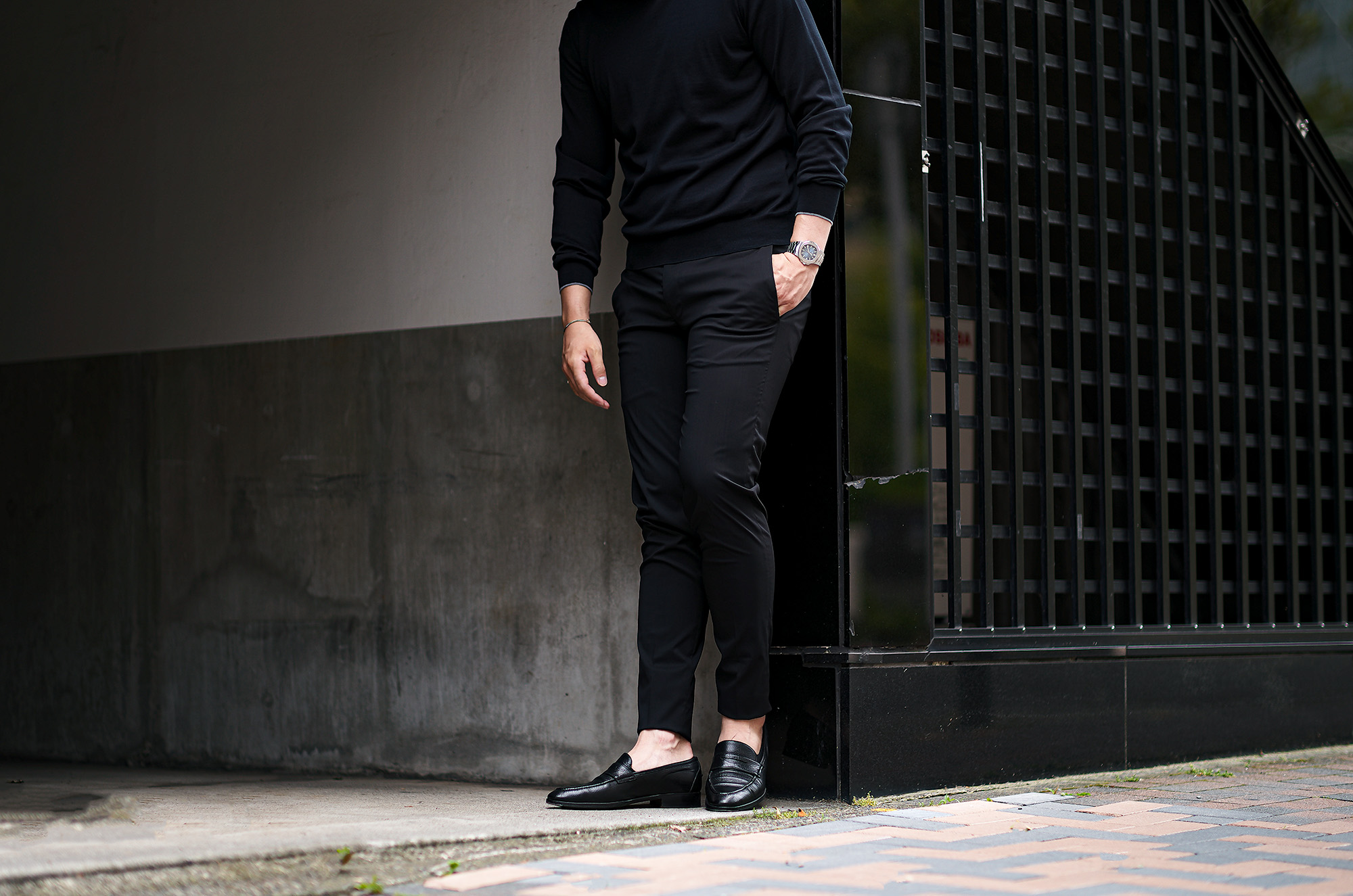 cuervo bopoha (クエルボ ヴァローナ) Sartoria Collection (サルトリア コレクション) Hedi (エディ) Super 120’s WASHABLE STRETCH TECH TROPICAL WOOL ストレッチ ウォッシャブル　サマーウール タイトフィット パンツ BLACK (ブラック) MADE IN JAPAN (日本製) 2024春夏新作 愛知 名古屋 Alto e Diritto altoediritto アルトエデリット